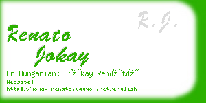 renato jokay business card